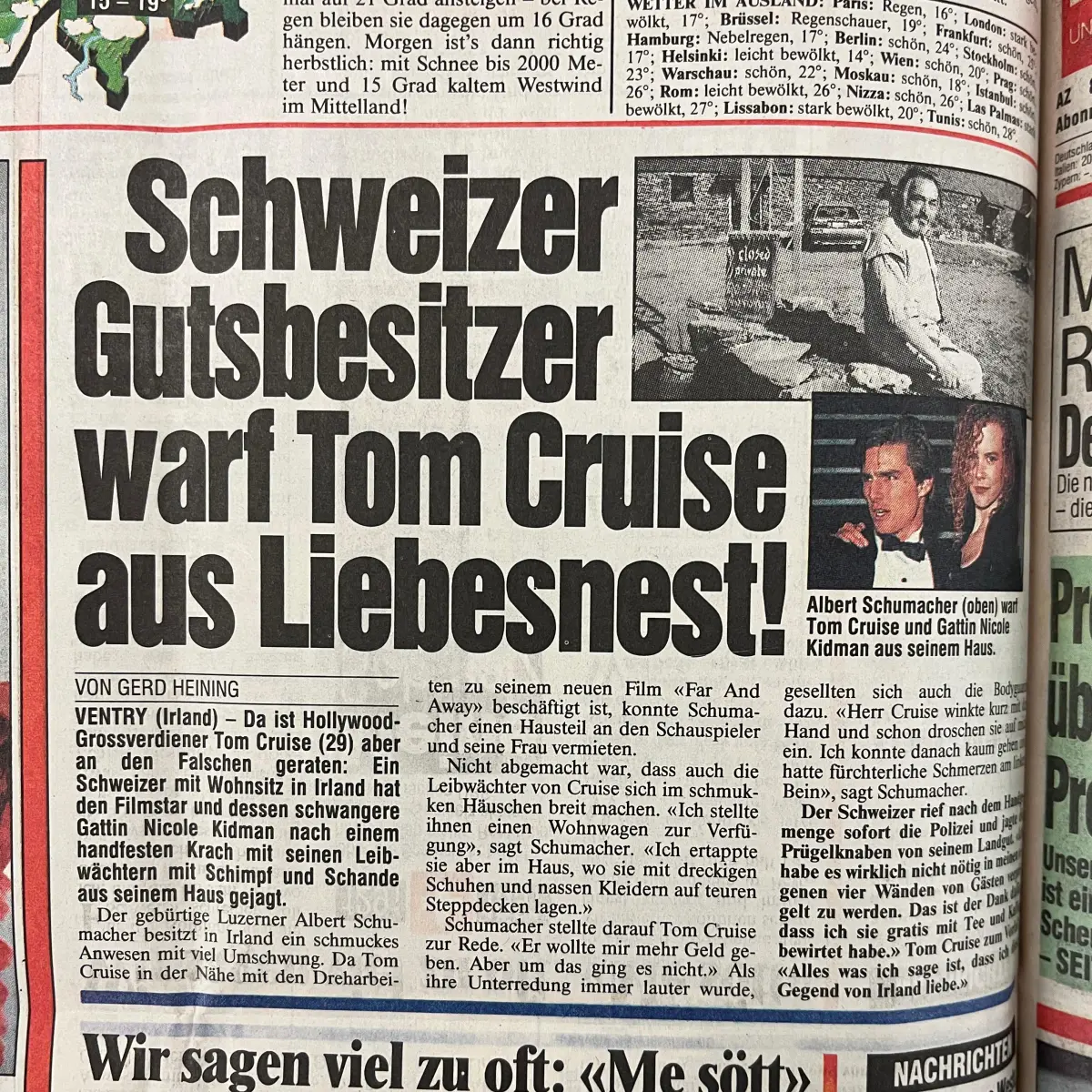 Tom Cruise and Paidi O'Se.