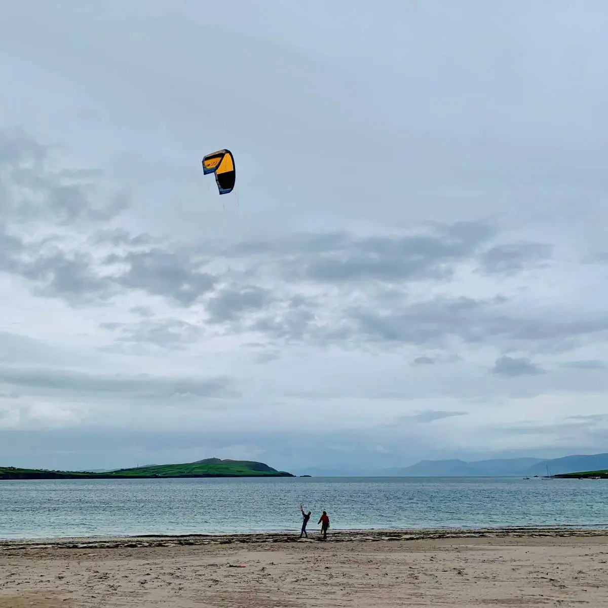 Kite Surfing at Ventry Beach. Ventry Farm Cottages, Dingle Peninsula.