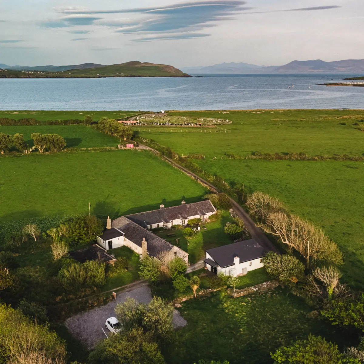 Ventry Farm Cottages. Dingle Peninsula, Ventry Beach, Co. Kerry, Ireland.